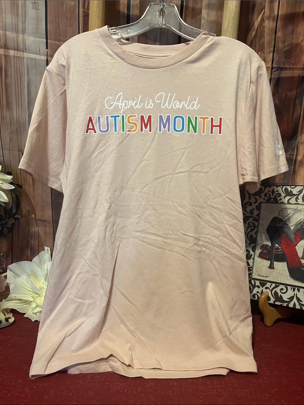 April Is World Autism Month Short Sleeve Tee - Light Pink